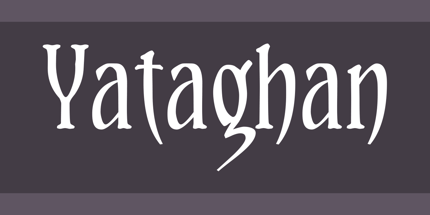 Yataghan Regular Font preview